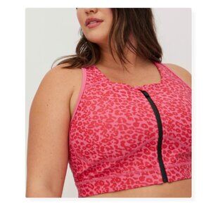 Torrid Low-Impact Wireless Zip-Front Active Sports Bra Sz 5X NWT